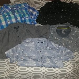 Medium to large button down boy shirts